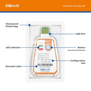 Nhiệt kế tự ghi dùng một lần USB Elitech RC-17