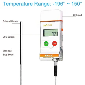 Máy ghi dữ liệu nhiệt độ cực thấp Elitech LogEt 8 UTE -320.8℉~302℉